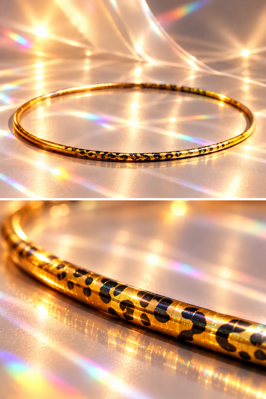 Pastorelli Custom Wrapped Hoop – Golden Leopard 85cm (Non-FIG)