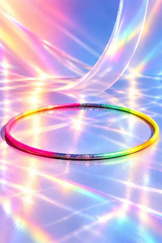 Pastorelli Custom Wrapped Hoop – Rainbow Stars 75cm (Non-FIG)