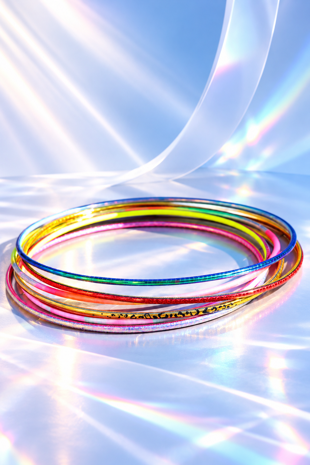 Pastorelli Custom Wrapped Hoop – Blue-Green Holographic