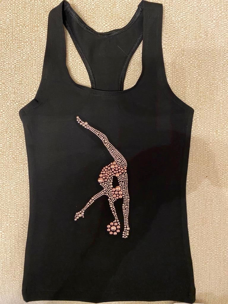 Tank Top  with Crystal Print