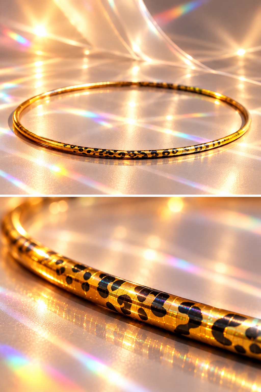 Pastorelli Custom Wrapped Hoop – Golden Leopard 85cm (Non-FIG)