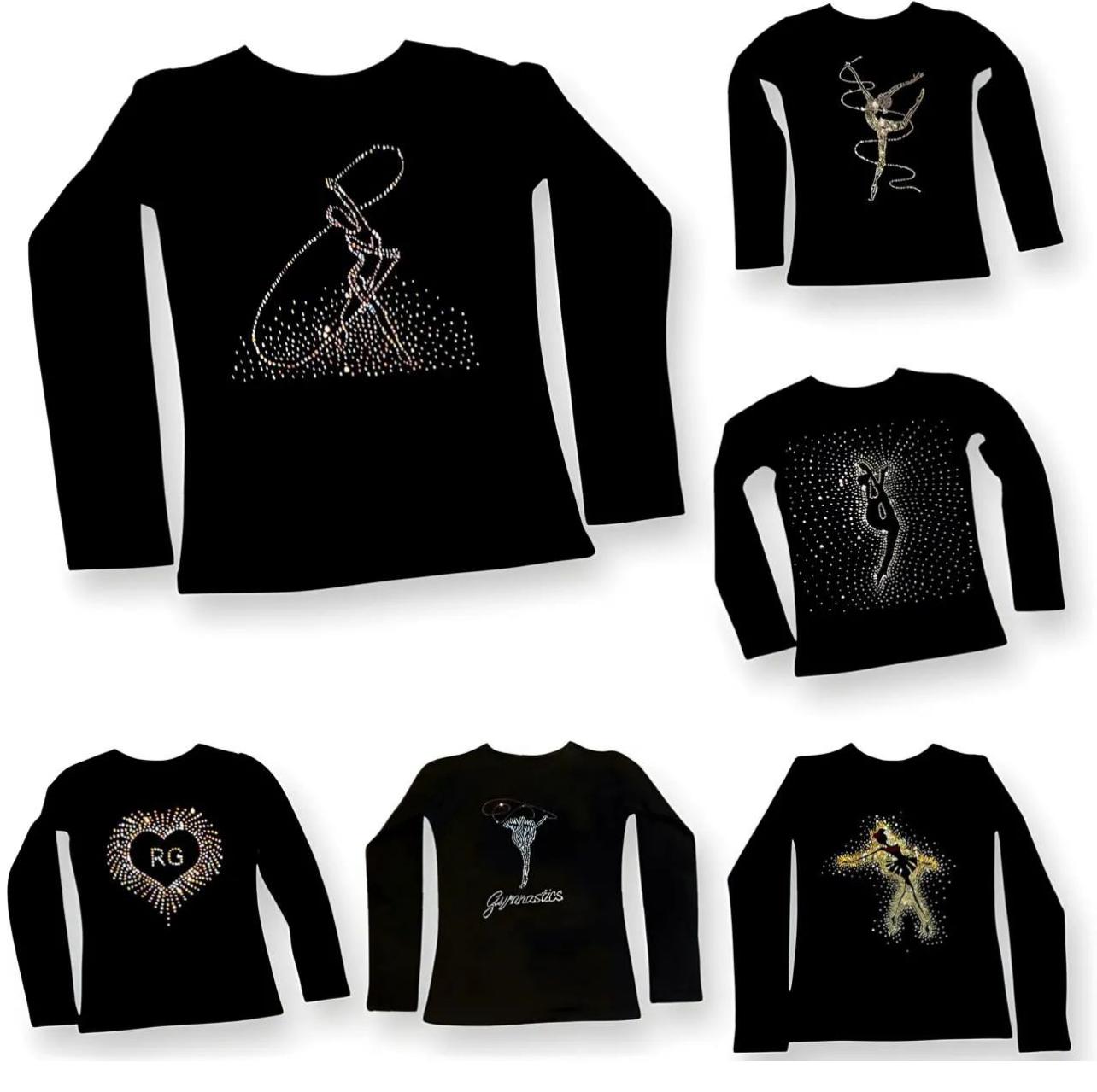 Stylish Rhythmic Gymnastics  Long Sleeve Tops