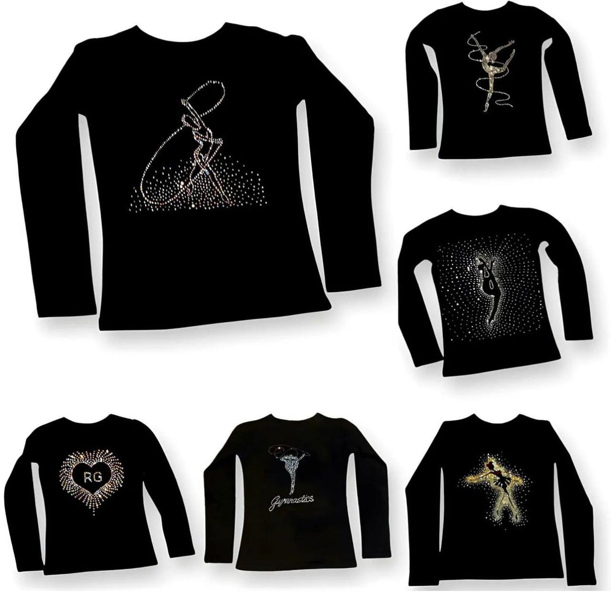 Stylish Rhythmic Gymnastics  Long Sleeve Tops