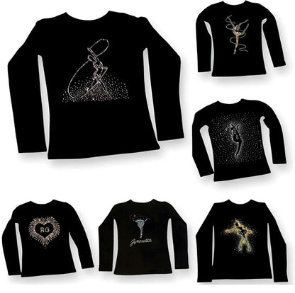 Stylish Rhythmic Gymnastics  Long Sleeve Tops