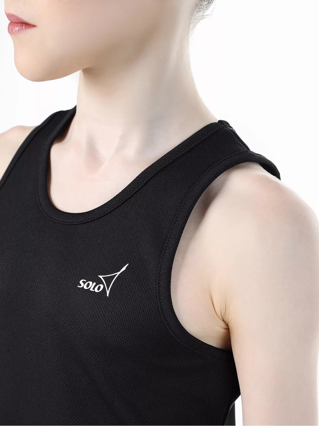 BLACK POLYSTER TANK TOP