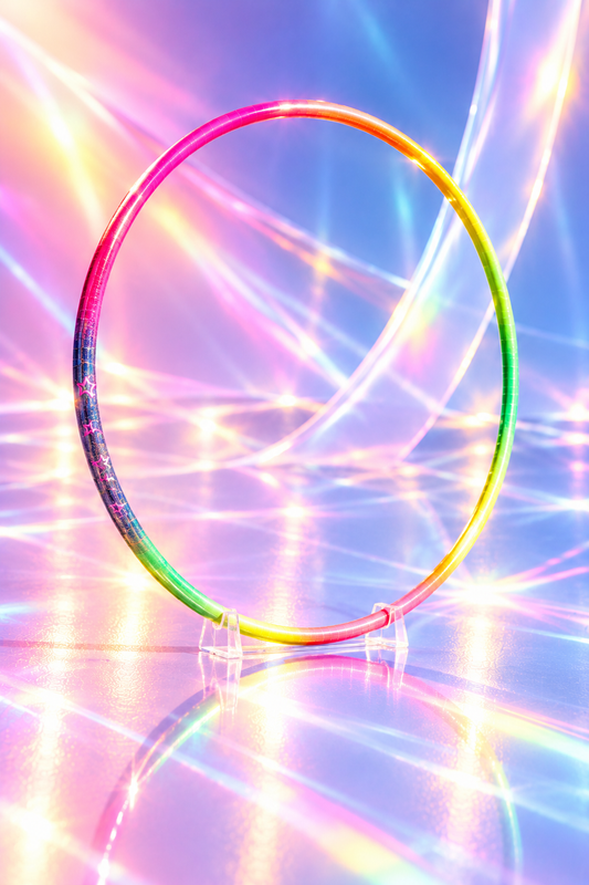 Pastorelli Custom Wrapped Hoop – Rainbow Stars 75cm (Non-FIG)