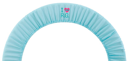 SASAKI AC-56 light blue rhythmic gymnastics hoop case with I Love RG design
