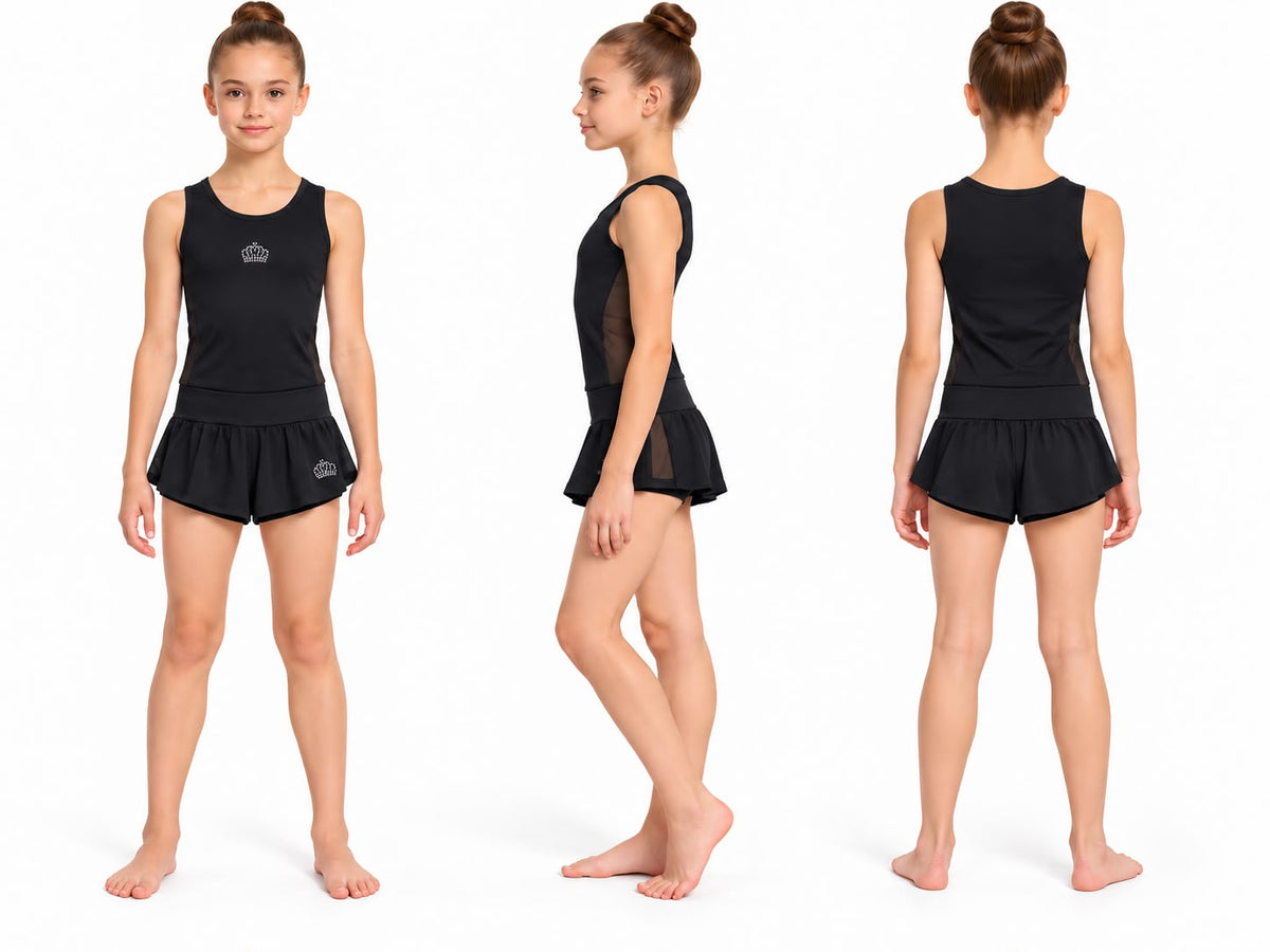 Gymnastics RG Double Layer Gymnastics Shorts – Black