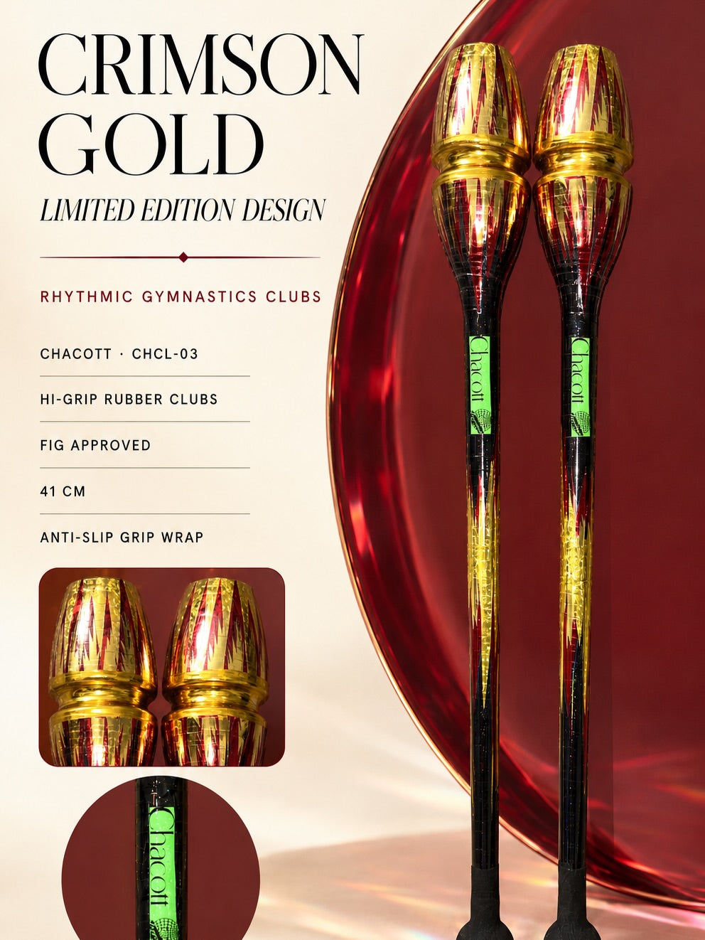 Crimson Gold — Chacott Hi-Grip Clubs | Limited Edition
