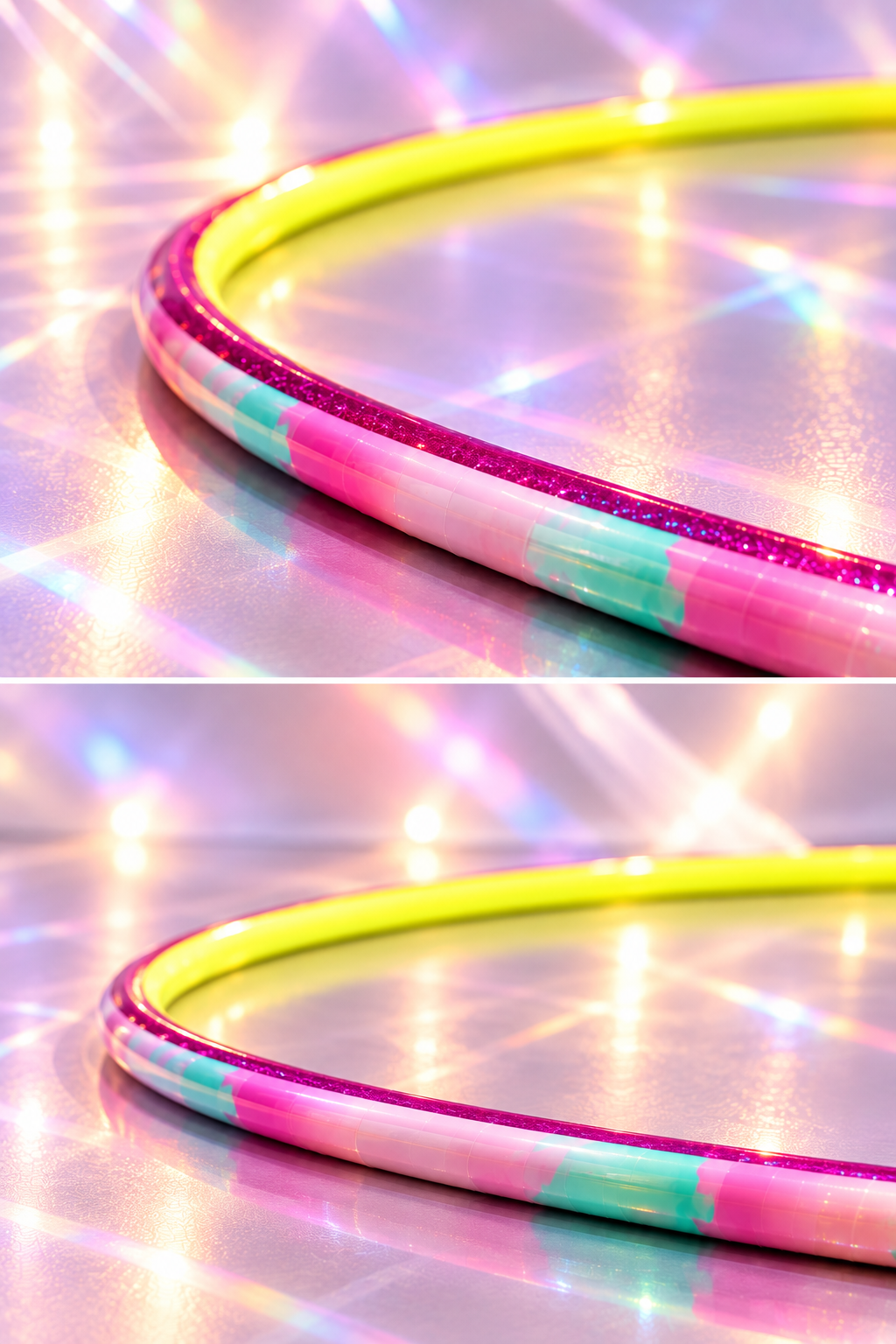 Pastorelli Custom Wrapped Hoop – Neon Pink & Yellow 75cm (Non-FIG)