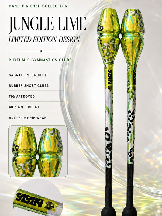 Jungle Lime Sasaki clubs holographic lime and animal-print hand-finished design