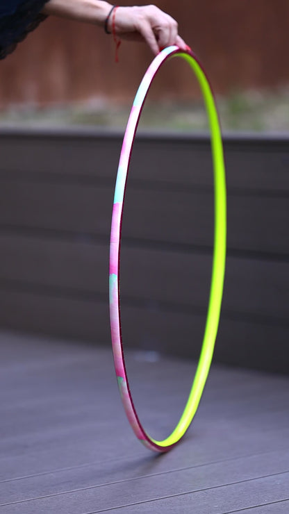 Pastorelli Custom Wrapped Hoop – Neon Pink & Yellow 75cm (Non-FIG)